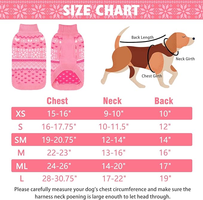 SCENEREAL Dog Sweaters for Medium Sized Dogs - Soft, Warm Turtleneck Pullover Fall Winter Dog Clothes, Knitted Argyle Dog Christmas Outfits, Ugly Pet Clothing for Boy Girl Puppy