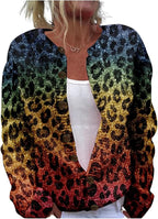 HOTYD Aztec Print Cardigans Sweaters for Women Crewneck Graphic Button Cardigan Casual Chunky Knit Sweater Fall Outfits