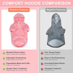 BEAUTYZOO Dog Hoodie & Cat Sweater for Small Dogs Puppy Girls Boys, Fleece Lined Warm Winter Fall Dog Clothes with Leash Hole and Pocket, Ultra-Soft Pet Jacket Coats Kitten Clothing, Pink L