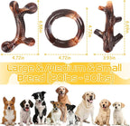 Zimtty Dog Toys, 3 Pack Indestructible Dog Chew Toys for Aggressive Chewers, Tough Nylon Real Bacon Flavor Teething Chew Toys for Large Medium Small Dog Breeds (Brown1)
