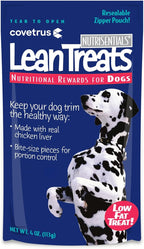 Covetrus Nutrisential Lean Treats for Dogs - Small, Medium & Large Dogs (K9) - Nutritional Low Fat, Bite-Size - Soft Chicken Flavor - 20 Pack - 4oz