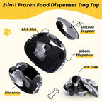 IFOYO Frozen Treat Dog Toy Ball for Small to Medium Dogs, Silicone Enrichment Dog Toys to Keep Them Busy, Reduce Anxiety, Puzzle Treat Dispensing Dogs Toys for Slow Food Training, Easy to Clean