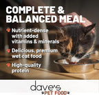 Dave's Pet Food Grain Free Wet Cat Food (Shredded Chicken in Gravy), Made in Canada Naturally Healthy Canned, Added Vitamins & Minerals, Wheat & Gluten-Free, GMO-Free, 5.5oz (24 Pack)
