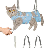 Supet Cat Grooming Hammock, Soft Fabric Nail Clipper Hammock, Self-Adhesive Wrap for Cutting Nails, Quickly Calm Down for Medicine, Teeth Brushing, Ear Cleaning