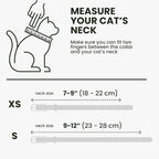 BRONZEDOG Leather Cat Collar with Removable Bells Non Breakaway Kitten QR Tag for Girl Boy (7" - 9" for Cats, White & Silver)