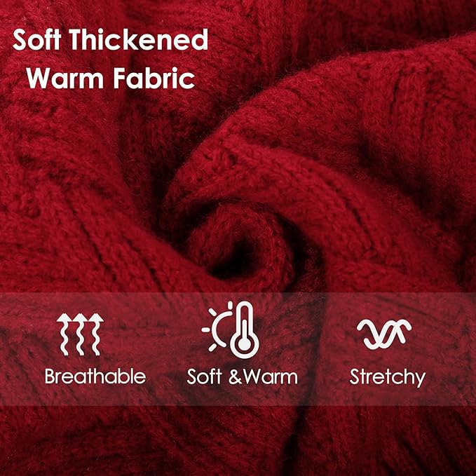 AOFITEE Small Dog Sweater, XS Sweaters for Dogs, Warm Dog Christmas Sweater, Dogs Winter Sweaters for Puppy, Turtleneck Thick Puppy Sweatshirt Female Male for Yorkie, Chihuahua (Red, XSmall)