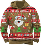 HOTYD Mens Western Aztec Sweatshirts Long Sleeve Fall Fashion Drawstring Pullover Vintage Graphic Cowboy Hoodie for Men