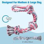 UPSKY Nearly Indestructible Dog Rope Toys for Medium to Large Breeds - Dental Cleaning, Aggressive Chewer, Tug & Teething Toy