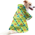 NACOCO Large Dog Raincoat Adjustable - Pet Dinosaurs Water Proof Clothes Lightweight Rain Jacket Poncho Hoodies with Strip Reflective Green (XL, Green Dinosaur)