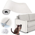 Cat Scratch Furniture Protector - 158" x 17" Trimmable Self-Adhesive Cats Claws Scratch Pads, DIY Cat Climbing Couch Protector for Scratch Post Cat Tree Replacement Indoor (Cream White)