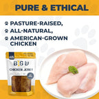 Big Lu Chicken Jerky Dog Treats – Premium Natural Air-Dried USA Chicken Breast for Dogs, High Protein, Grain-Free, No Additives or Preservatives, 4oz