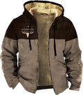 Men's Western Aztec Jackets Hooded Cowboy Hoodie Warm Full Zip Ethnic Vintage Long Sleeve Coat Fall Winter Tops