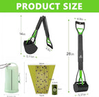 28" Foldable Pooper Scooper with Bag Dispenser & Rolls – Compact One-Hand Pickup, Heavy-Duty Design for Yard & Daily Walks