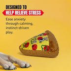 Bite Force -Durable & Strong Dog Toy Pizza Slice with Squeaker, Kevlar-Reinforced for Aggressive Chewers for Small Medium Large Dogs - Green.