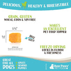 Raw Paws Freeze Dried Cheddar Cheese Treats for Dogs, 3-oz - Crunchy Dog Puffs Made in USA, Natural Dried Wisconsin Cheddar Bites - 100% Real Cheese Treats