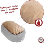 Majestic Pet 52 Inch Suede Calming Dog Bed Washable 52x35x11 (Inch) – Cozy Soft Round Donut Dog Bed with Spine Support for Dogs to Rest Their Head - Pet Bed X- Large – Gray