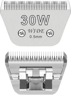 Wide Blades for Dog Grooming Blades Compatible with Andis,Oster A5,Wahl km10 Dog Clippers Stainless Steel Blades Blades for Animal Dog,Cat,Horse, (#30W(0.5mm))