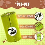 Pet N Pet Poop Bags For Dogs, 240 Counts Plant Based Dog Poop Bags Rolls, Thick Doggie Poo Bag, 100% Leak-proof, Easy to Use Pet Waste Bag