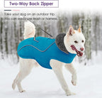 SUNFURA Small Dog Coat, Warm Dog Winter Jacket, Reflective Pet Snow Jacket with Fleece Lined, Waterproof Puppy Snowsuit Pet Sweater Clothes for Small Dogs, Turquoise XS