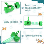Zhehao 50 Pcs Dog Poop Trash Bag Holder Dispenser Plastic Dog Poop Waste Bag Holder for Leash with Hook and Leak Proof for Walking Hiking Camping(Bone)