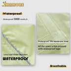 Waterproof Dog Raincoat with Reflective Strip, Adjustable Breathable Rain Coat Jacket with Leash Hole for Dogs (Light Green, X-Large)