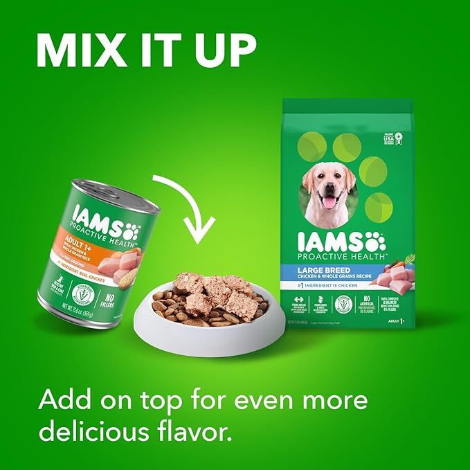 IAMS Proactive Health Large Breed Adult Dry Dog Food with Real Chicken, 30 lb. Bag