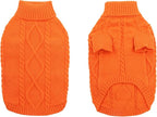 Queenmore XXL Dog Sweaters,Large Dog Sweater for Pitbull Doberman,Warm Turtleneck Knitted Big Pet Sweater for Male Femal Dogs,Extra Large Size Pet Winter Clothes (Orange,2XL)