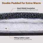 Self Warming Cat Bed Self Heating Pad 24 x 18 inch Thermal Pet mat for Indoor Outdoor Pets Double Filled Cat Mat with Washable Removable Cover Non-Slip Bottom (Dark Gray)