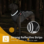 Dog Winter Coat with Harness, Dog Jacket, Pet Clothes with Zipper on Back, Waterproof Windproof Warm Vest, Reflective Cold Weather Coats, for Small Medium Large Dogs, Thick, Red, S
