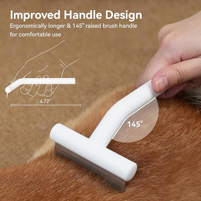 aumuca Pet Deshedding Tools for Short Haired Cats & Dogs, Dematting Deshedding Brush Cats Shedding Tool, Dog Undercoat Brush, Gently and Effectively Remove Loose Hair, Highly Deshedder Grooming Combs