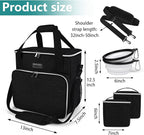 BAGLHER Dog Travel Bag, Pet Travel Bag (All Pet Travel Supplies), with 2 Pet Food Containers and 2 Collapsible Silicone Bowls; Essential Kits for Travel Black