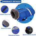 QBLEEV Warm Dog Coat - Reflective Dog Jacket, Waterproof Winter Coat with Turtleneck & Thick Fleece Lining for Small Medium Large Dogs - Snowsuit Christmas Pet Apparel