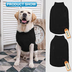 Mihachi Turtleneck Dog Sweater - Winter Coat Apparel Classic Cable Knit Clothes with Leash Hole for Cold Weather, Ideal Gift for Pet in New Year Black X-Small