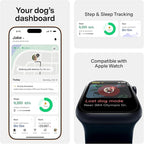 New Fi Series 3+ Smart Dog Tracker Collar – AI GPS for Dogs, Health & Behavior Monitor, Virtual Fence, Escape Alerts, Waterproof, Apple Watch Compatible 12Mo Membership Included
