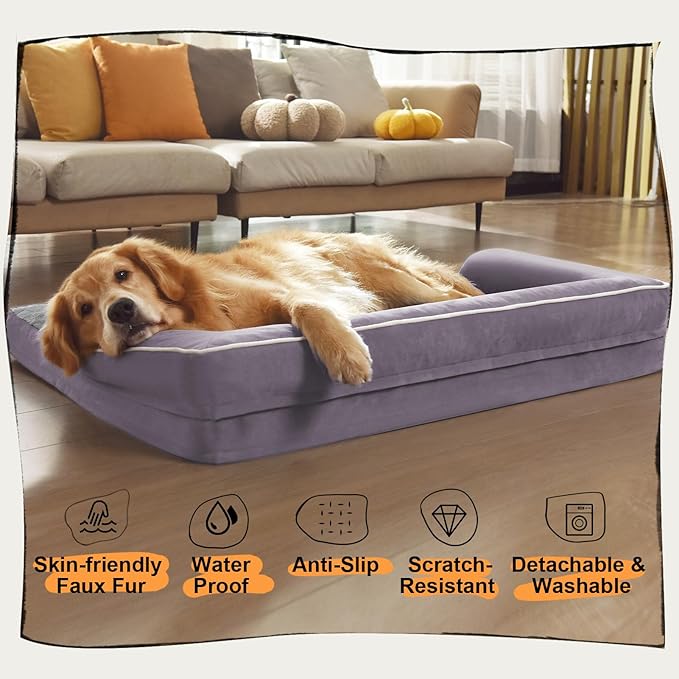 Small Dog Bed and Cat Sofa Waterproof Orthopedic Dog Beds for Small Dogs Cat Bed Comfy Pet Couch Sofa Beds with Washable Removable Cover & Non-Slip Bottom