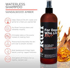 Ruff by Lillian Ruff No-Rinse Waterless Dog Shampoo Spray | Sandalwood Amber | Pet Deodorizer | for Cleaning, Conditioning, Detangling & Moisturizing Dogs & Cats | Safe for Puppies | USA Made