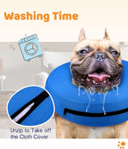Supet Inflatable Dog Cone Collar Alternative After Surgery, Dog Neck Donut Collar Recovery E Collar for Neuter, Soft Pet Cone for Small Medium Large Dogs