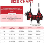 BEAUTYZOO Dog Grooming Hammock Harness for Nail Trimming - Adjustable Pet Restraint Sling for Small Medium Large Dogs/Cats -Secure Hanging Holder for Nail Clipping & Grooming (Christmas Buffalo Plaid)