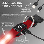 Super Bright LED Dog Collar - Fully Waterproof & Adjustable Glow Collar - USB-C Rechargeable for Night Walking, Safety - Flashing Lighted Collar for Dogs(Red,Medium)
