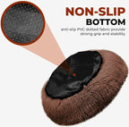 Whiskers & Friends Cat Bed, Cat Beds for Indoor Cats Washable, Orthopedic Soft Fluffy Round Calming Pet Bed for Small to Large Kitty Kittens & Dogs, Small Dog Beds & Furniture