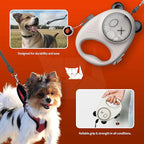 Retractable Dog Leash, 13ft Strong Nylon Tape with Auto-Locking Leash for Small Dogs up to 20 lbs, Tangle-Free, One-Touch Brake, Comfortable Grip, Panda Hug Design