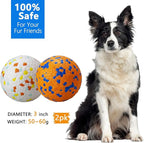 2Pcs Super Bouncy Dog Balls, Fun Indestructible Tennis Balls for Aggressive Chewers, Durable Floating Fetch Toys for Medium and Large Dogs with Lifetime Replacement