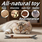 Cat Toys 12Pack Cats Grass Treat Catnip Toy with Silvervine for Indoor Kitten Toys Wood Kitty Chew Rope Grass Sticks for Teeth Cleaning Kitten Snack for Catnip Dental Care Self Play