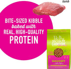Tiki Dog Born Carnivore for Dogs, Savory Lamb, Peas & Lentils Recipe, Grain Free Baked Kibble for Maximum Nutrition, For Adult Dogs and All Size Breed Dogs, 3.5 lbs. Bag