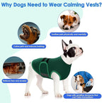 MIGOHI Breathable Dog Anxiety Calming Vest,Dog Firework Anxiety Relief Vest,Dogs Stress and Anxiety Relief Coat,Anxiety Vest for Large Dogs,XL,Green