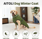 Dog Winter Coat for Small Medium Dogs, Reflective Dog Winter Jacket, Thick Fleece Snowsuit & Christmas Vest, Warm Water-Resistant Puppy Coat, Small Doggie Jackets for Cold Weather