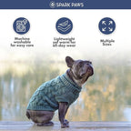 Spark Paws Knit Dog Sweater – Ultra Soft Warm Winter Dog Sweater for Small, Medium & Large Dogs – Stretch Fit Pet Sweater for French Bulldog, Pitbull, Girl & Boy Dogs Jacket, (Pine Green, M)