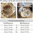 Cat Knitted Bed Mat, Extra-Soft Washable Warm Round Pads Cushions for Indoor Kittens, Cat Trees Towers, Perfect for Kneading and Sleeping (Oatmeal,Medium)