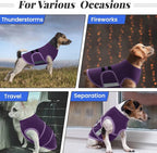 MIGOHI Dog Anxiety Relief Coat,Comfort Anxiety Vest for Dogs,Adjustable Dog Anxiety Calming Wrap for Fireworks,Thunderstorms,Travel,Separation,Anxiety Jacket for Small Dogs,S,Purple