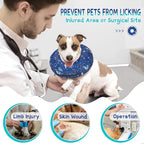 Supet Inflatable Dog Cone Collar Alternative After Surgery, Doggie Neck Donut Collar Recovery ECollar for Post Surgery, Soft Dog Cone for Small Medium Puppies Cats